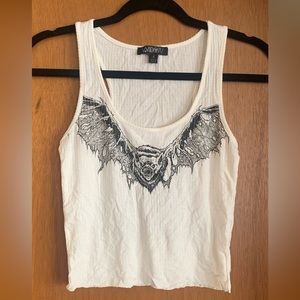 Goth Bat Graphic Tank Top